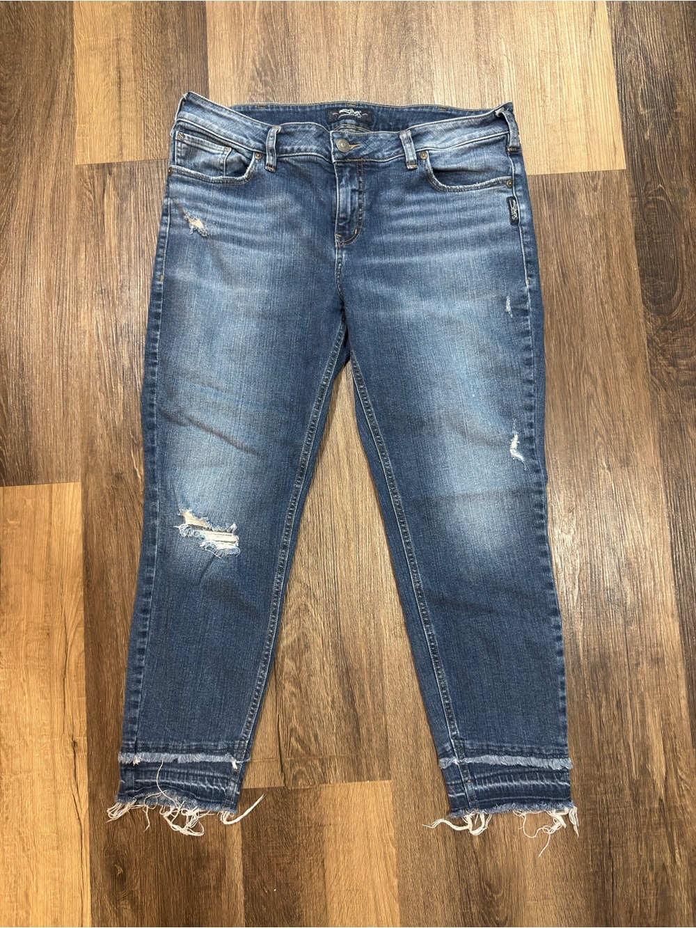 Silver Jeans Aiko Skinny Jeans Women’s Dark Wash Mid Rise Stretch Denim 34x26